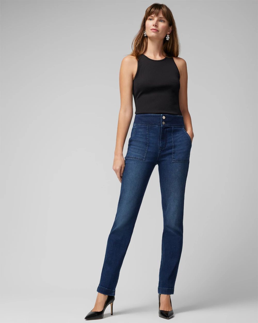 Extra high waisted black hotsell jeans